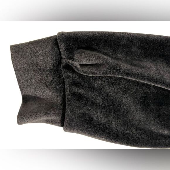 Zella Dani Charcoal Grey Velour Sweatshirt Plush Cozy MEDIUM Loungwear Leisure - Picture 5 of 8